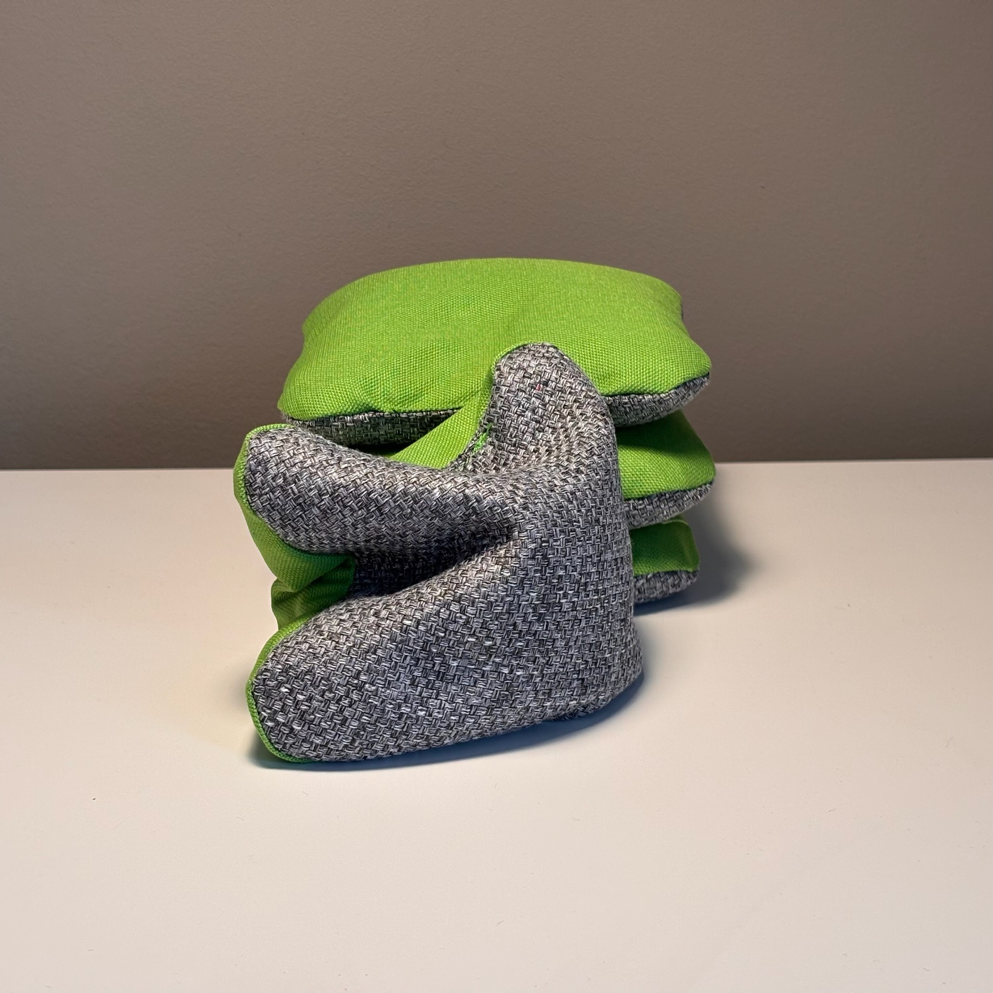 ProBag Canva GreenLightgray Cornhole Wurfsäcke Set 4 Stück - Granulat Füllung – Bild 3