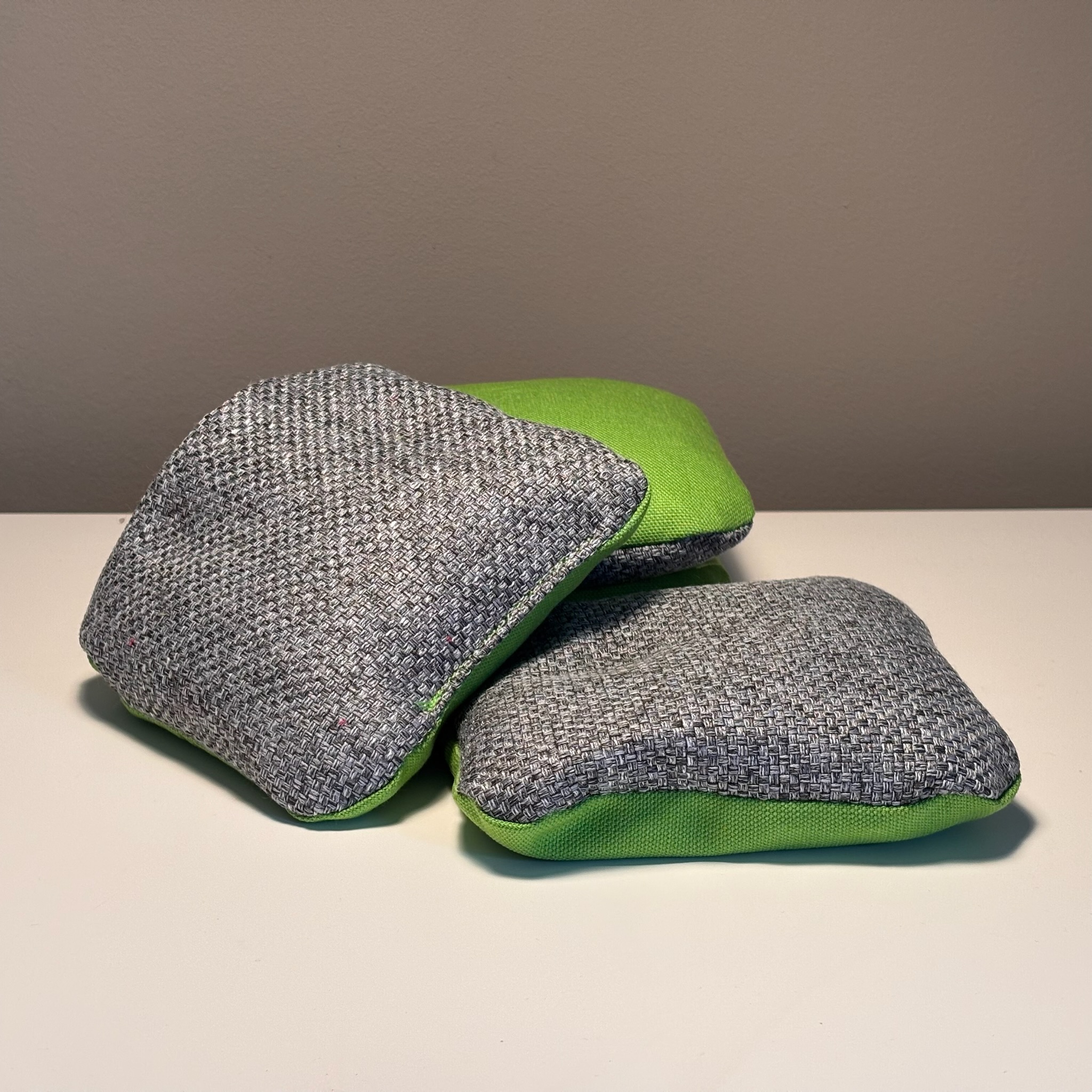 ProBag Canva GreenLightgray Cornhole Wurfsäcke Set 4 Stück - Granulat Füllung – Bild 2