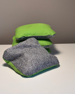 ProBag Canva GreenLightgray Cornhole Wurfsäcke Set 4 Stück - Granulat Füllung