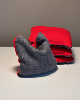 ProBag Carpet RedGray Cornhole Wurfsäcke Set 4 Stück - Granulat Füllung