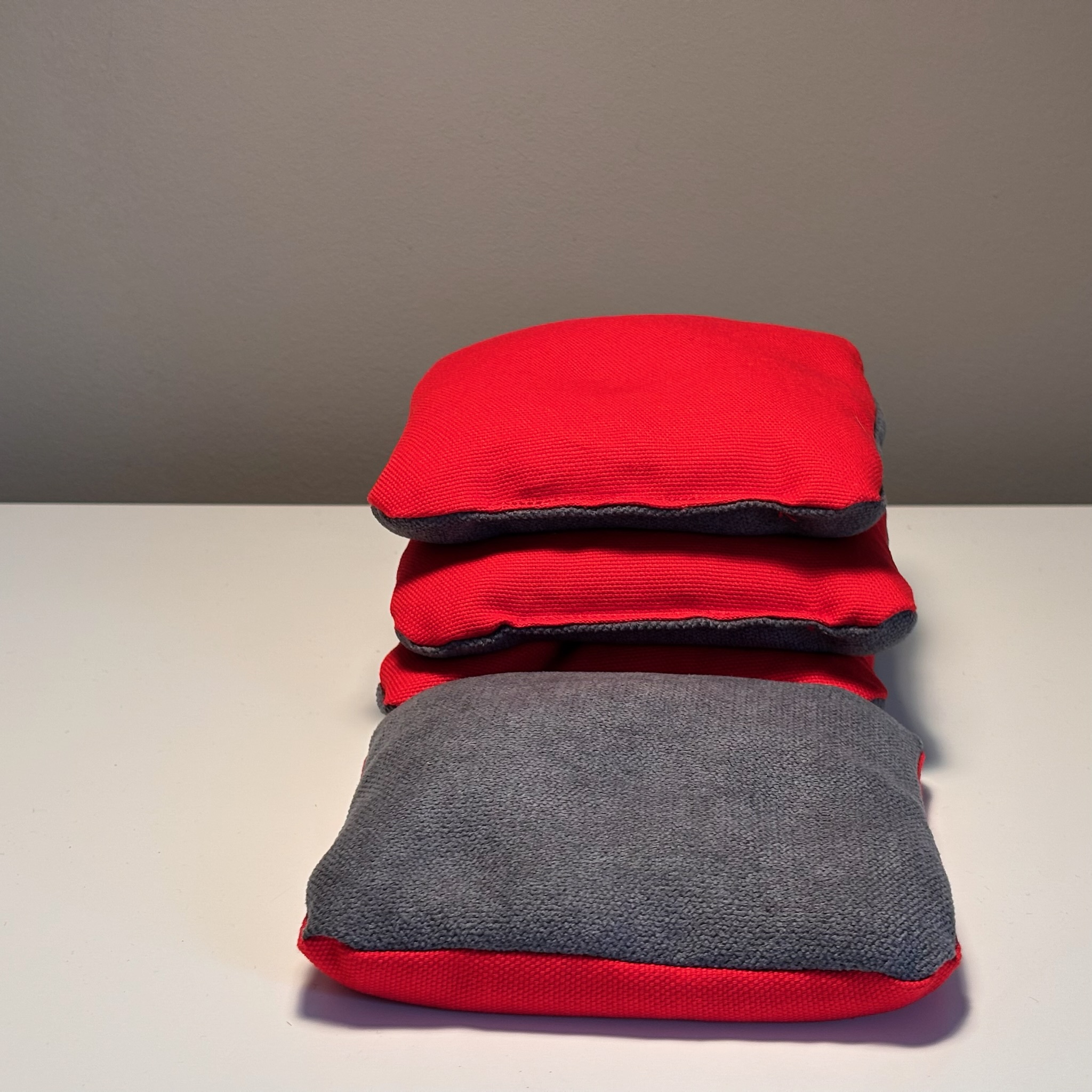 ProBag Carpet RedGray Cornhole Wurfsäcke Set 4 Stück - Granulat Füllung – Bild 2